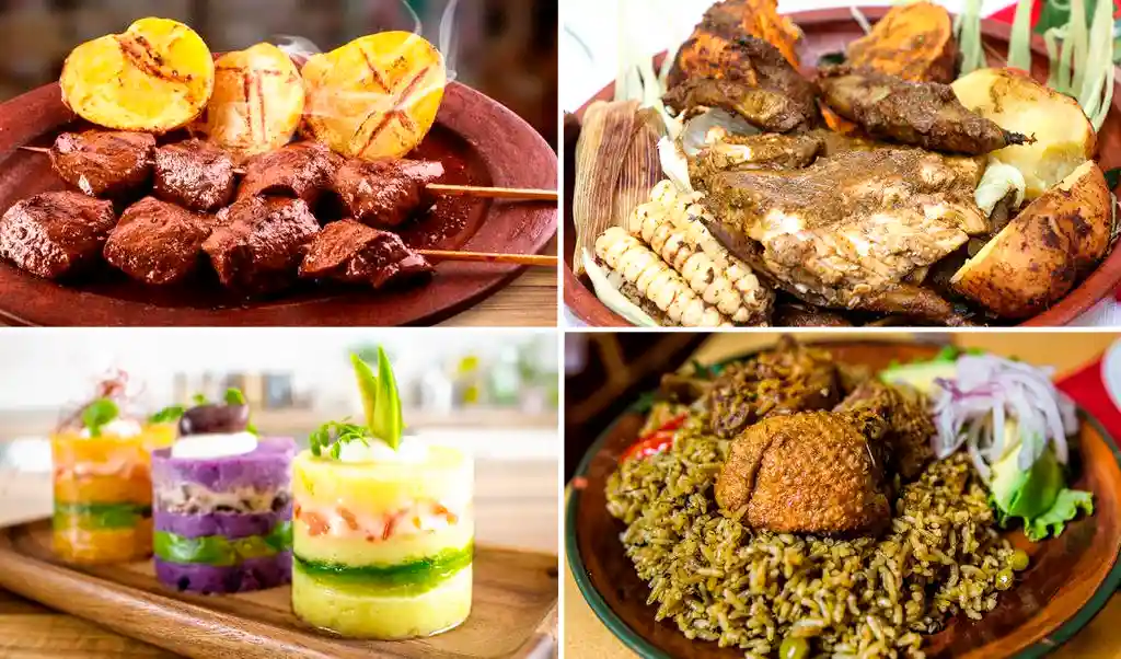 Traditional food on peruvian independence day