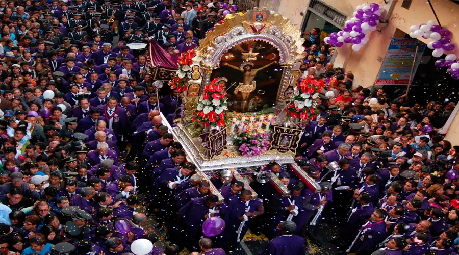 Lord of miracles festival Peru